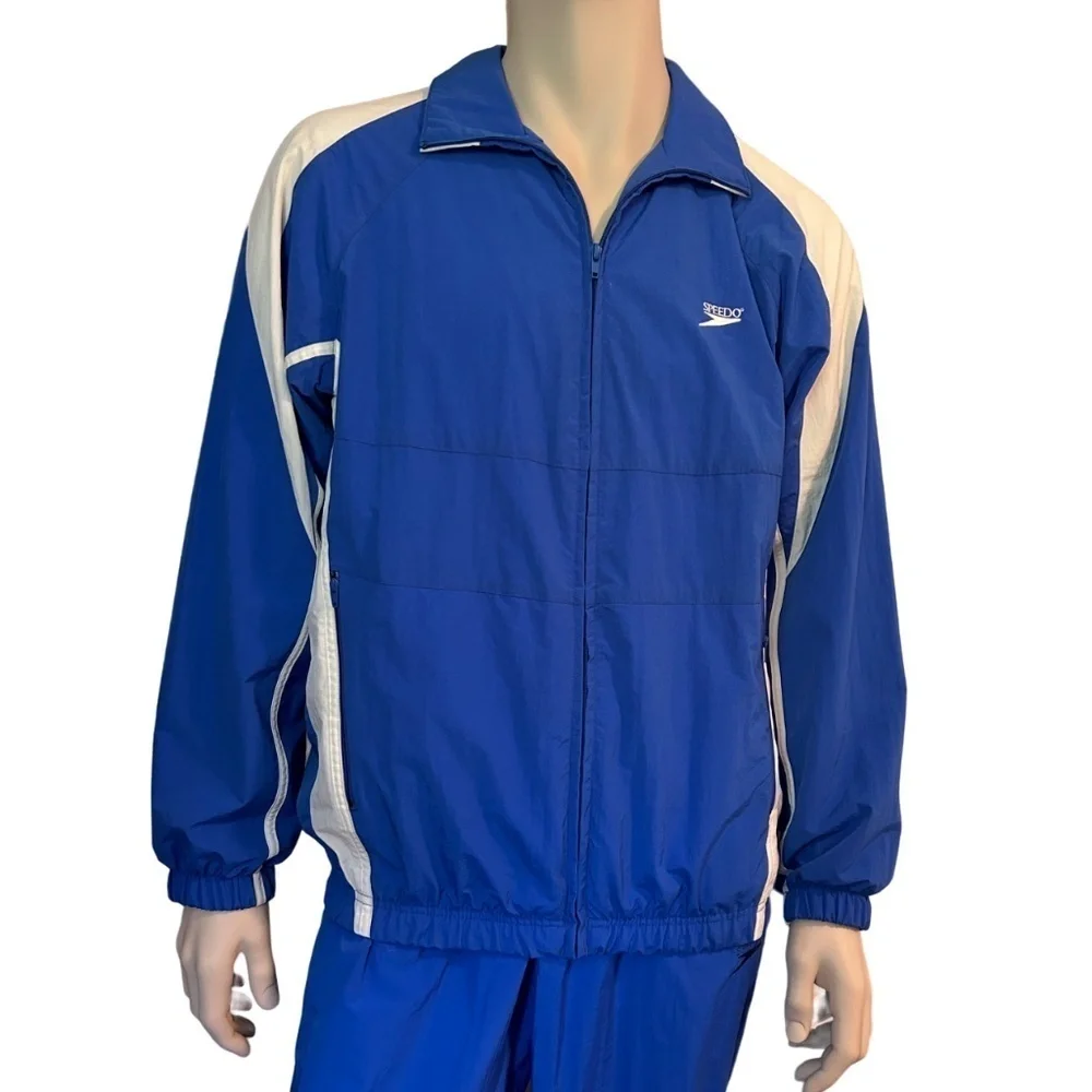 Vintage 90s Speedo Track Suit Fitness Nylon Jacket & Pants Old School NWT NOS - Picture 3 of 16
